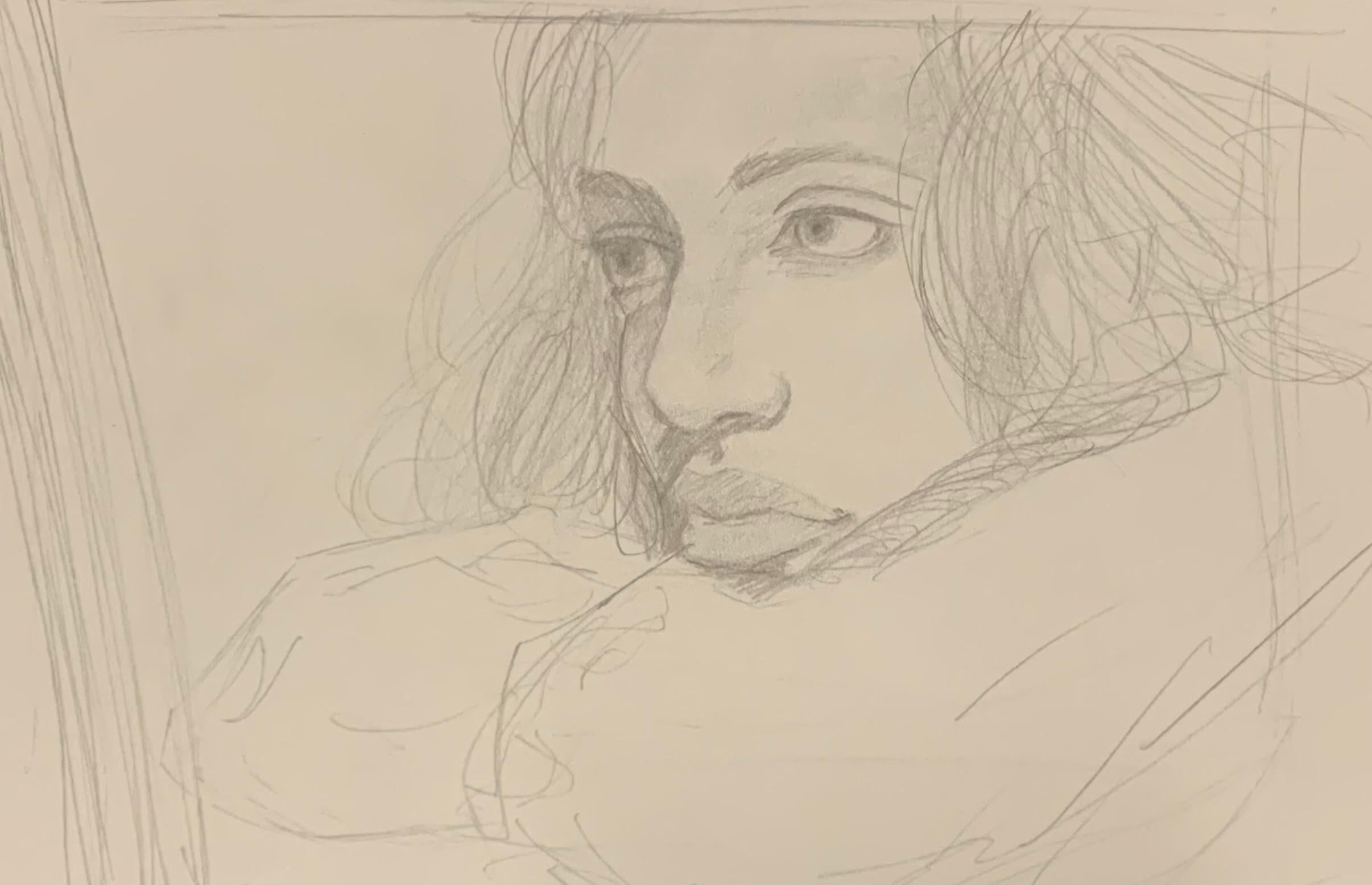 Self portrait. Graphite on paper. From photo reference.